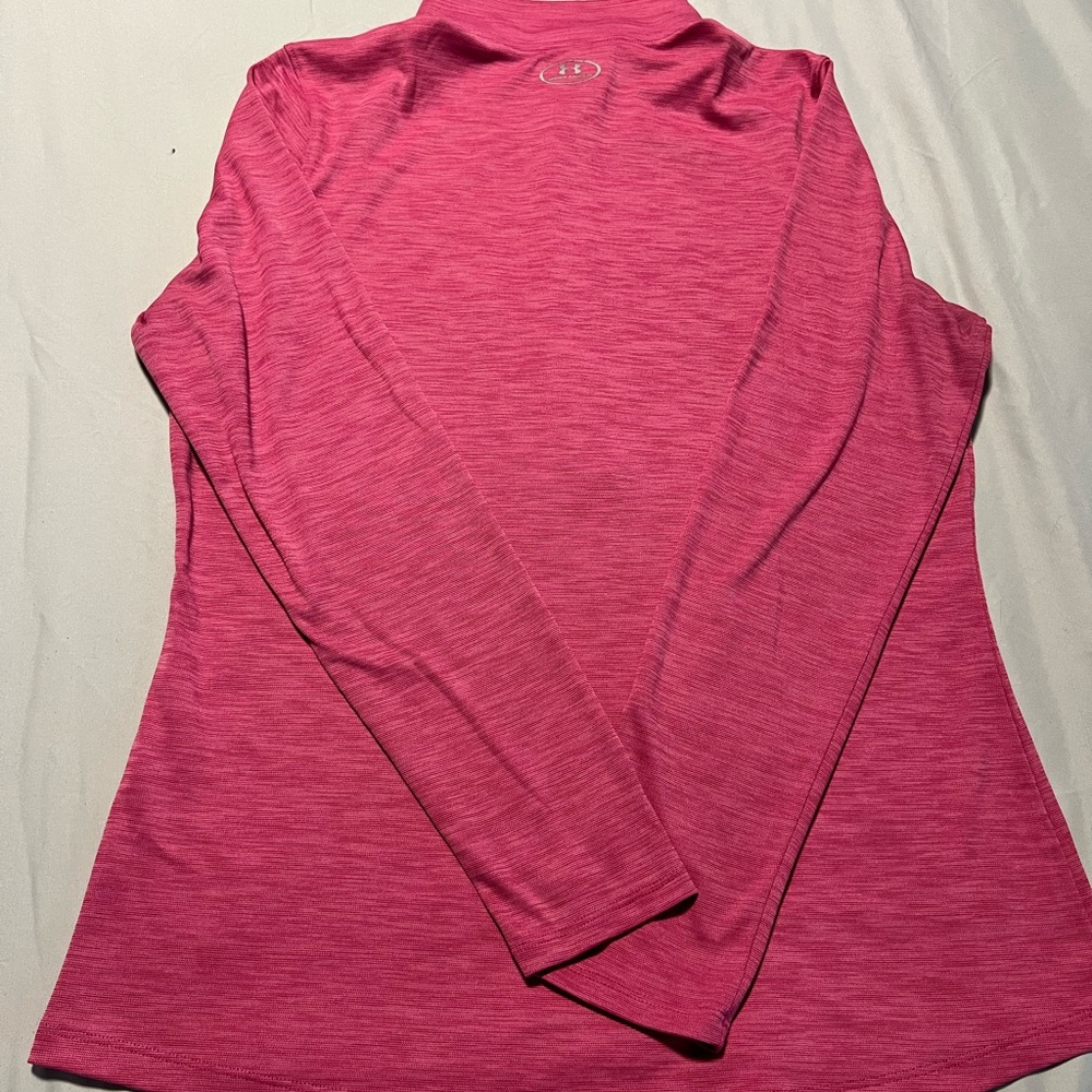 Under Armour Pink Breast Cancer Awareness Quarter-Zip Pullover - Picture 3 of 4